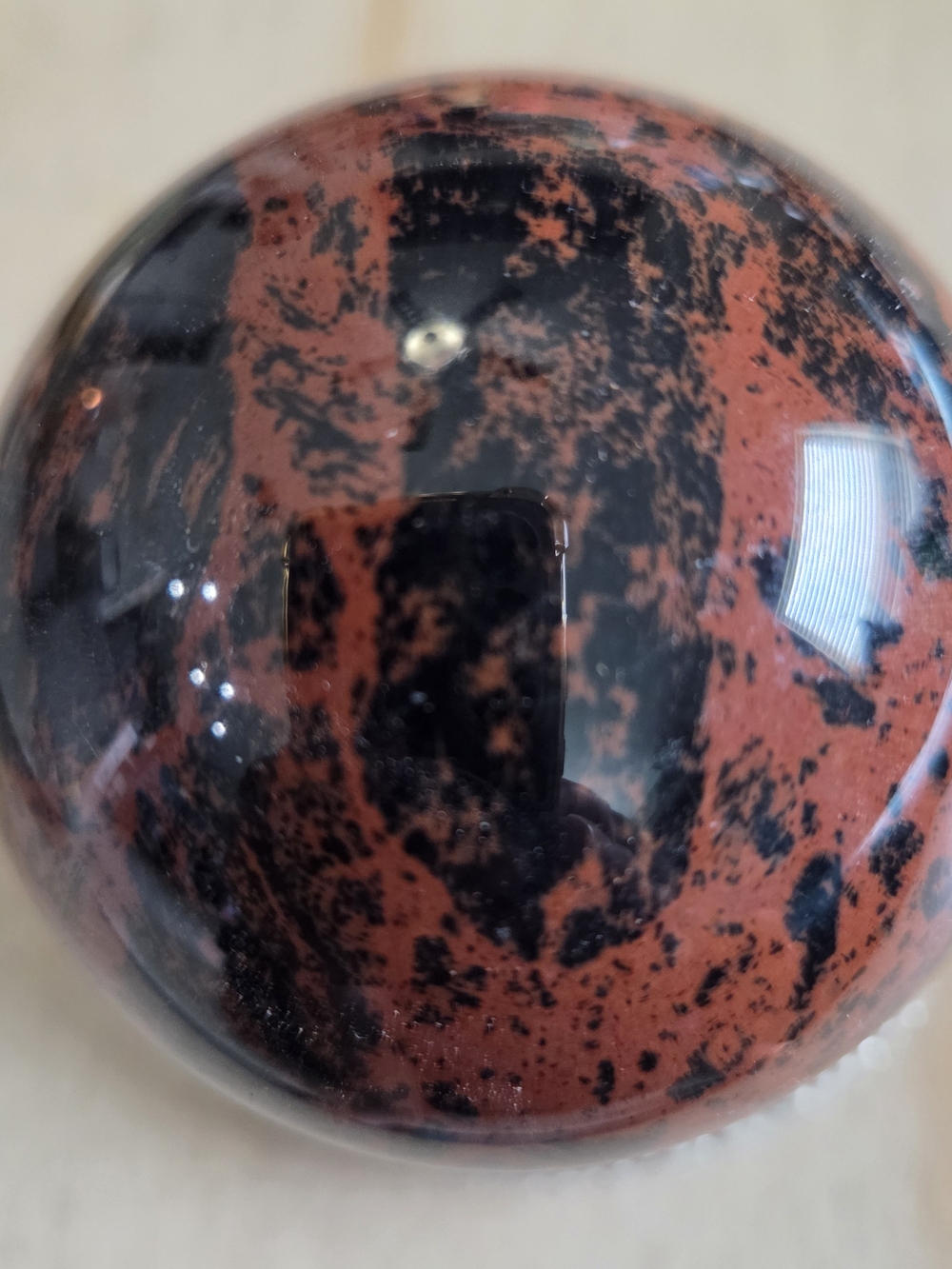 Natural Mahogany Obsidian Crystal Orb Sphere New #6